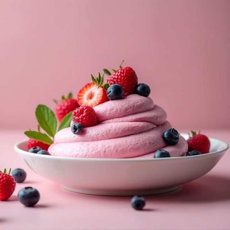 Silky Greek Yogurt Protein Mousse with Berries