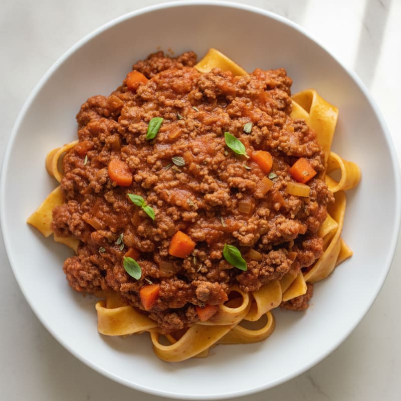 Classic Beef Bolognese with Pappardelle