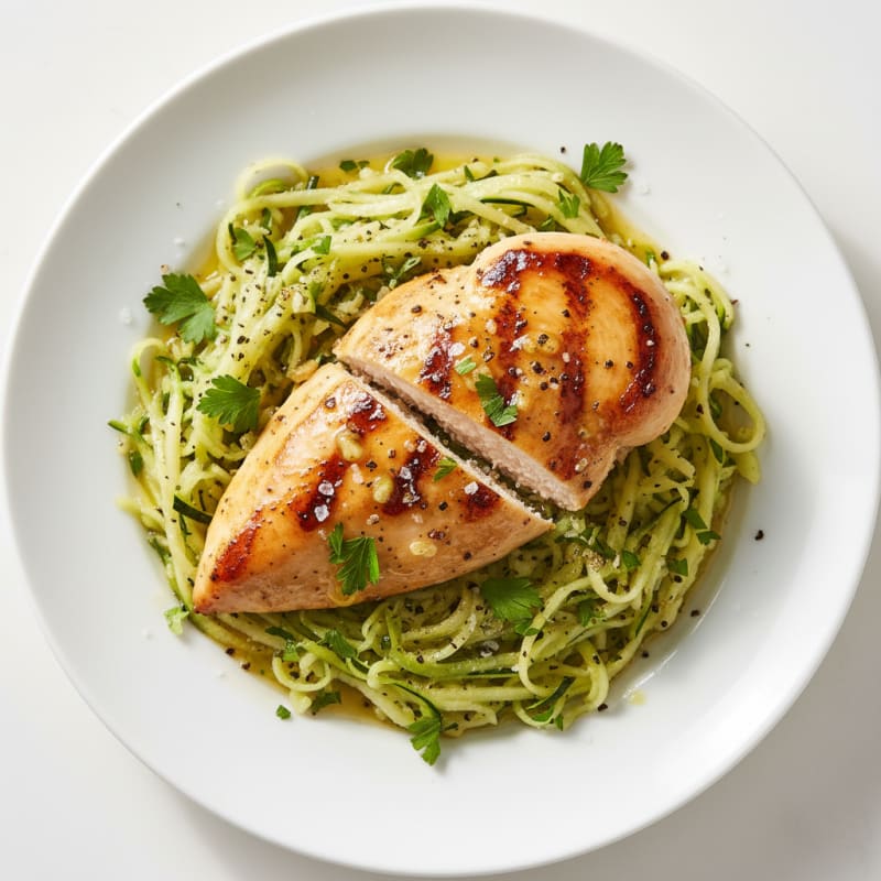 Lemon-Herb Chicken with Grated Zucchini