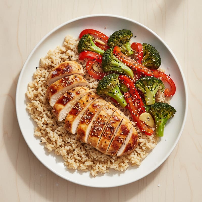 Teriyaki Chicken with Sesame Vegetables