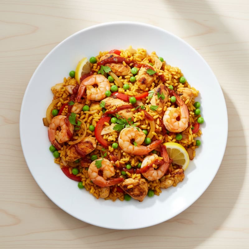 Smoky Saffron Seafood Paella