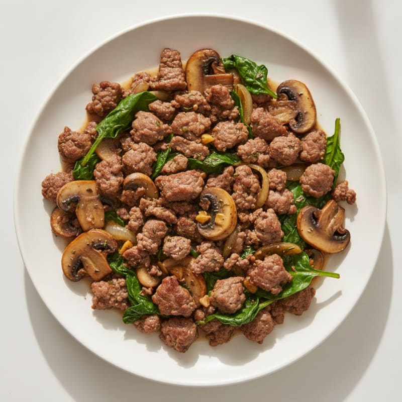 Savory Ground Beef and Mushroom Skillet