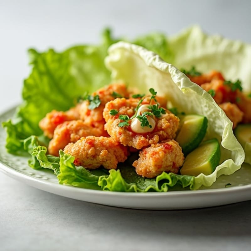 Crispy Buffalo Ranch Chicken Lettuce Wrap