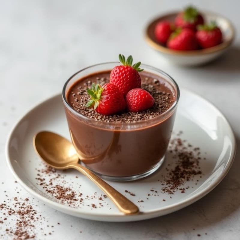 Silky Chocolate Protein Pudding with Chia Seeds