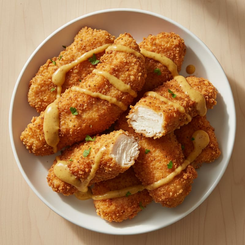 Buttermilk Fried Chicken with Honey-Mustard Sauce