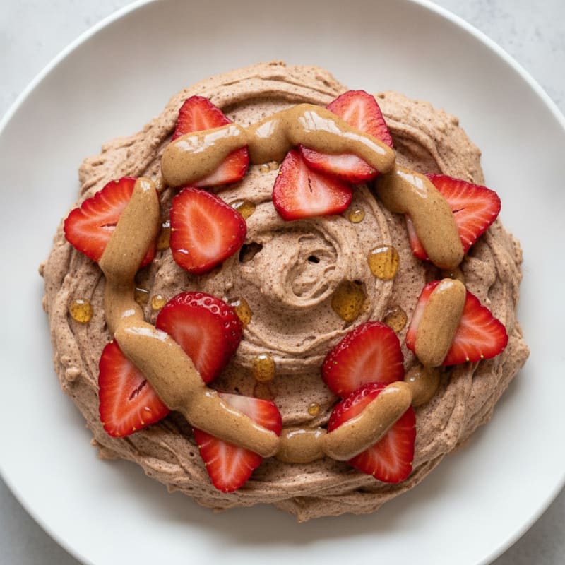 High-Protein Chocolate Yogurt Mousse with Fresh Strawberries
