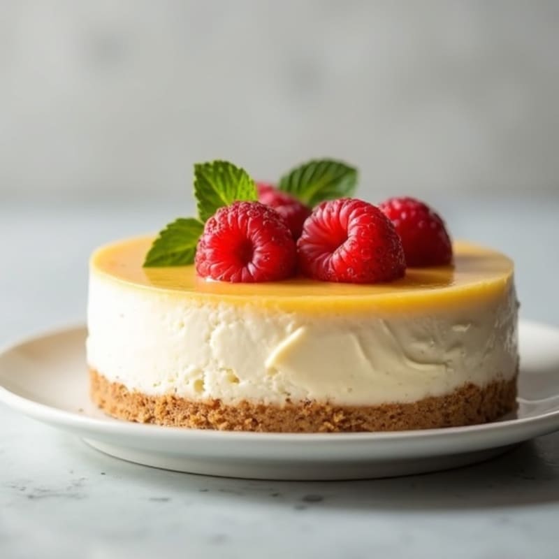 Creamy Protein Cheesecake with Almond Crust