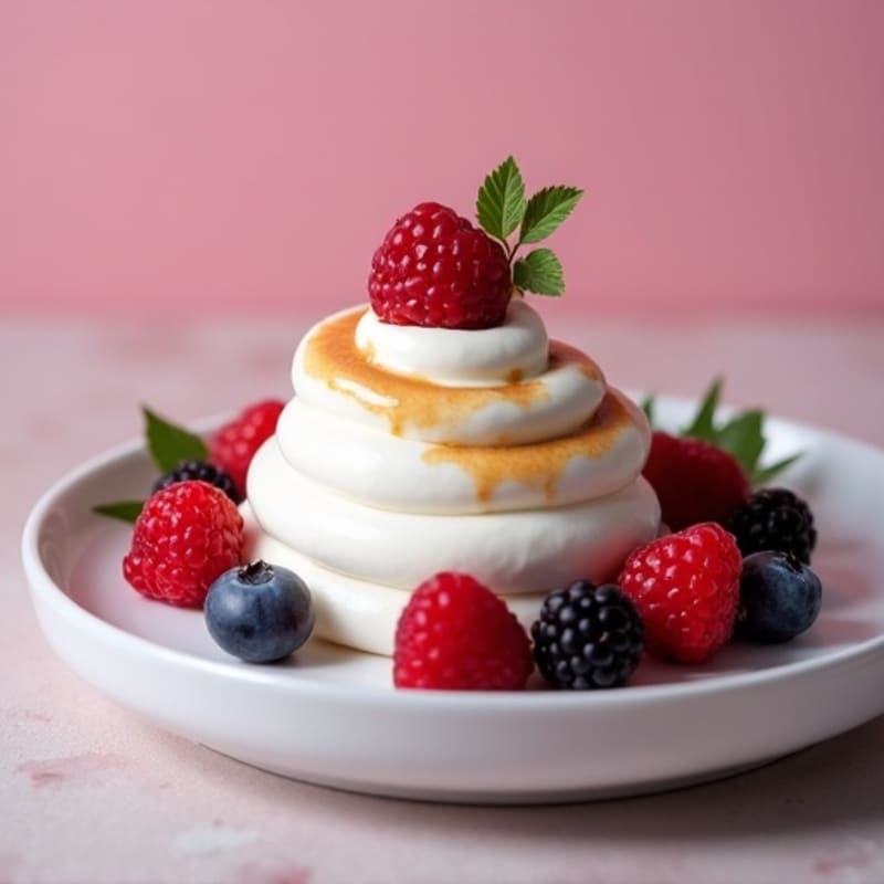 Greek Yogurt Protein Mousse with Mixed Berries