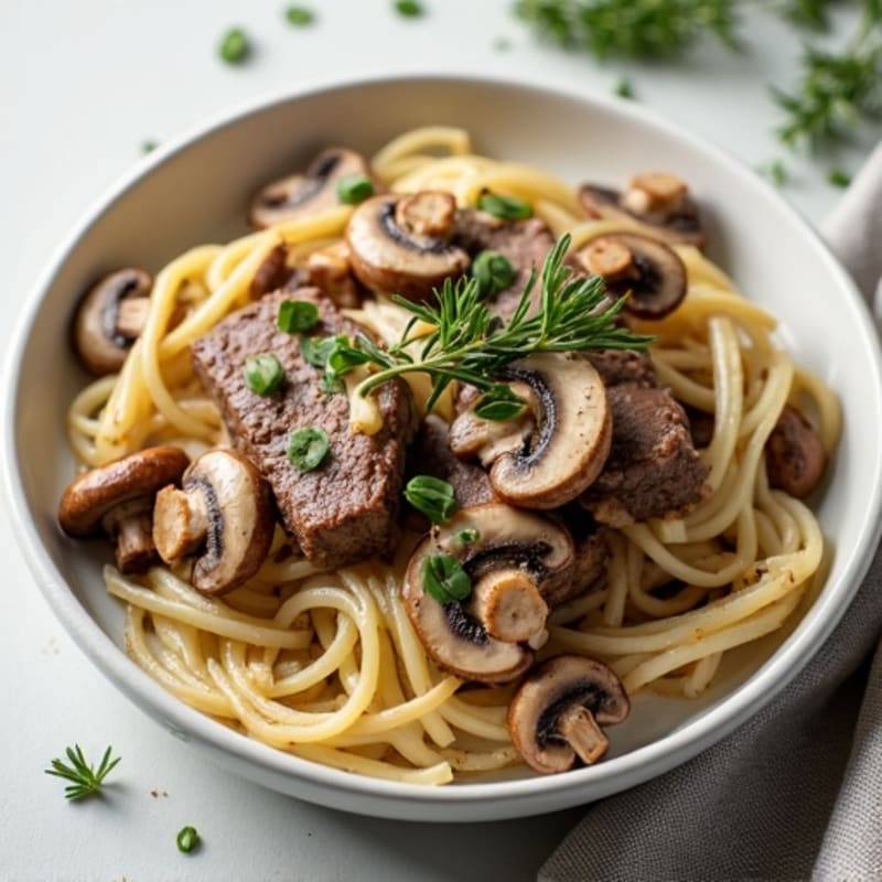 Lean Beef Creamy Mushroom Skillet