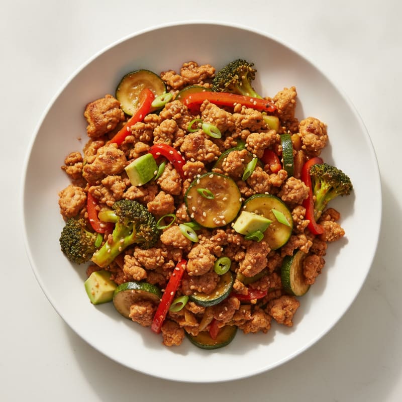 Ground Chicken and Vegetable Stir-Fry