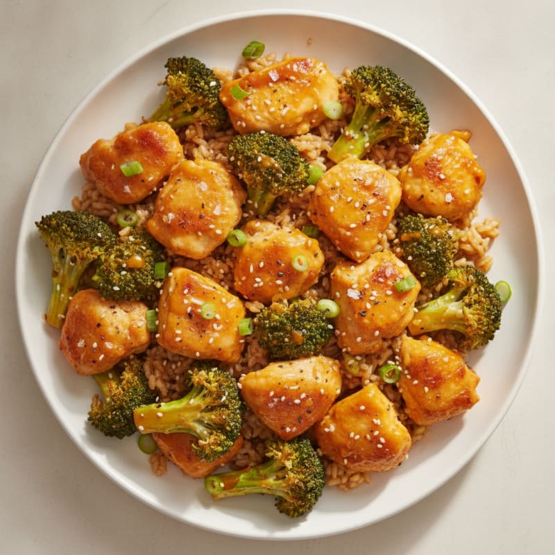Baked Orange Chicken and Broccoli