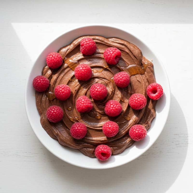 Protein Chocolate Mousse with Silken Tofu and Berries