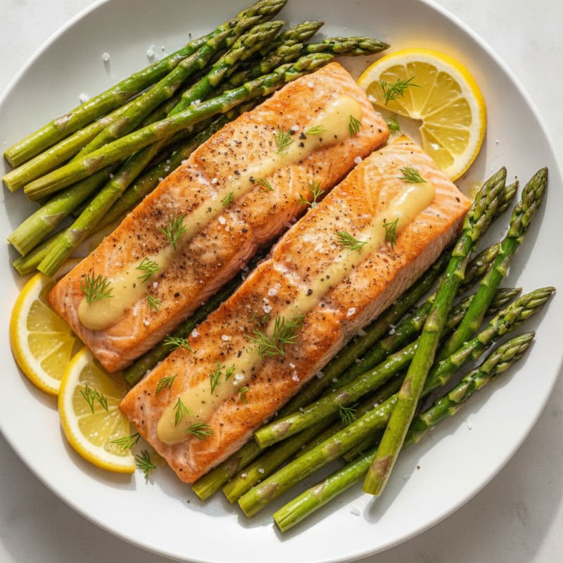 Lemon-Herb Baked Salmon with Asparagus