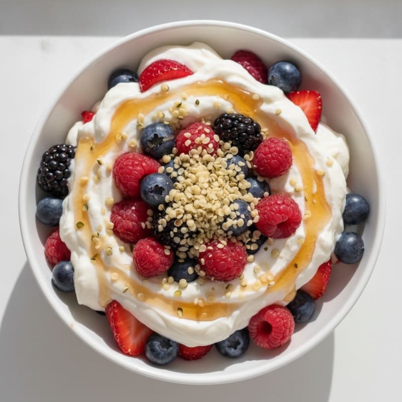 Creamy Greek Yogurt Protein Parfait with Mixed Berries
