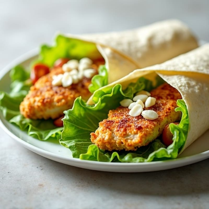 Fresh Crispy Chicken Caesar Lettuce Wraps