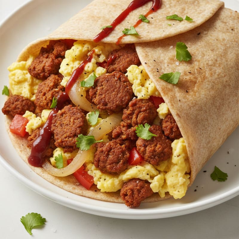Hearty Chorizo and Egg Breakfast Burrito