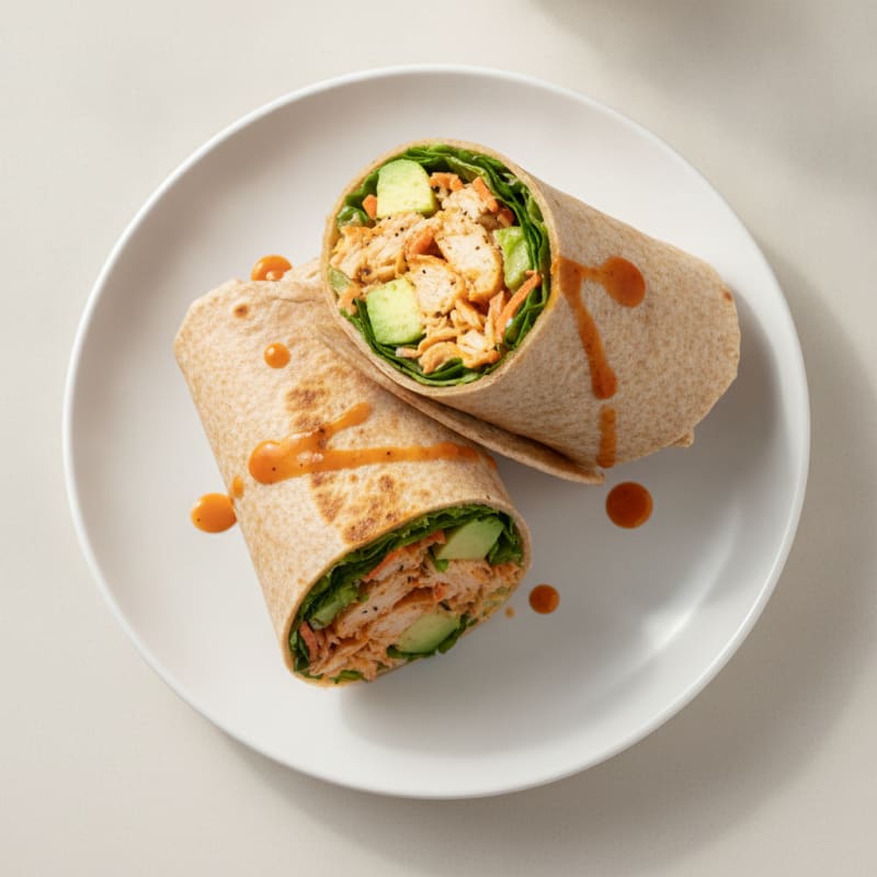 Buffalo Ranch Chicken Salad Wraps