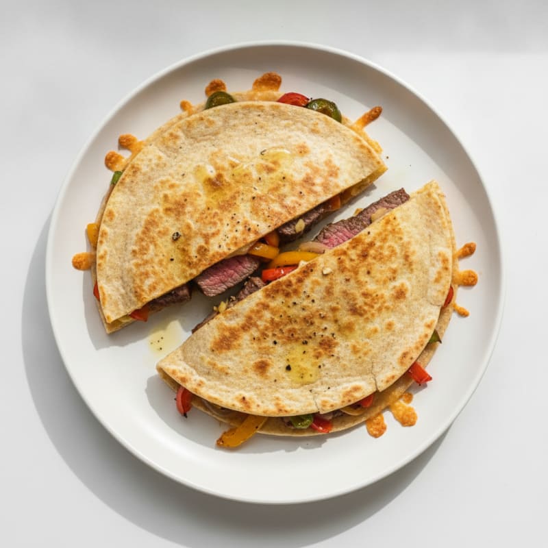 Pan-Seared Steak and Cheese Quesadillas