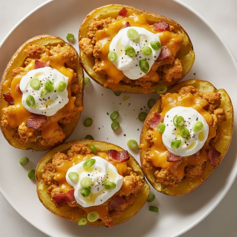 Baked Bacon Cheese Stuffed Potatoes