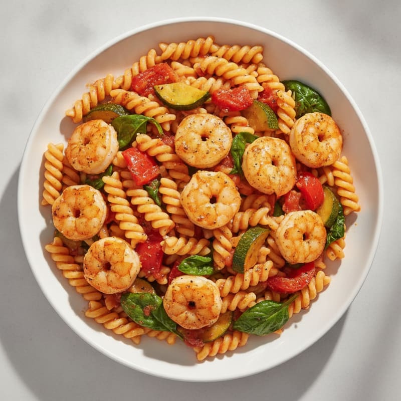 Zesty Shrimp and Vegetable Protein Pasta