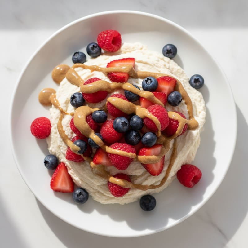 Silky Greek Yogurt Protein Mousse with Berries