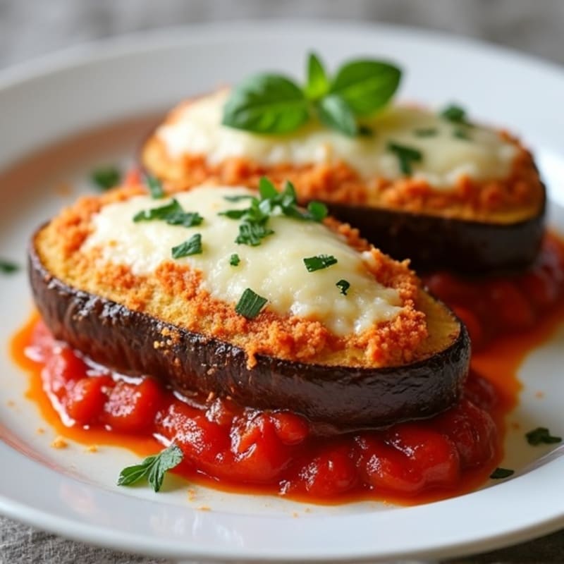 Crispy Baked Eggplant Parmesan