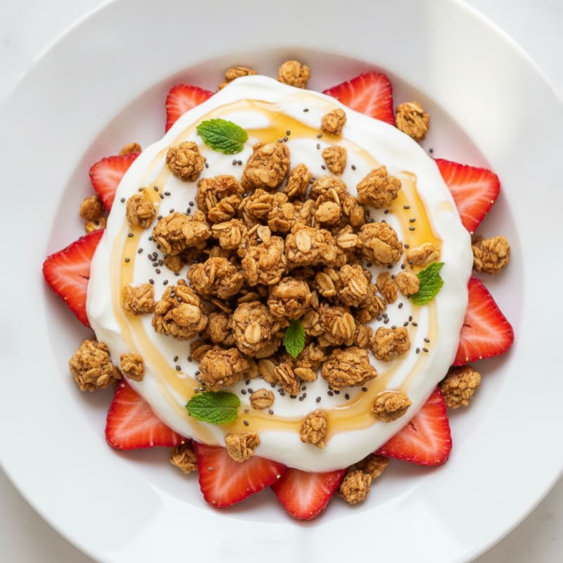 Strawberry Yogurt Parfait with Granola