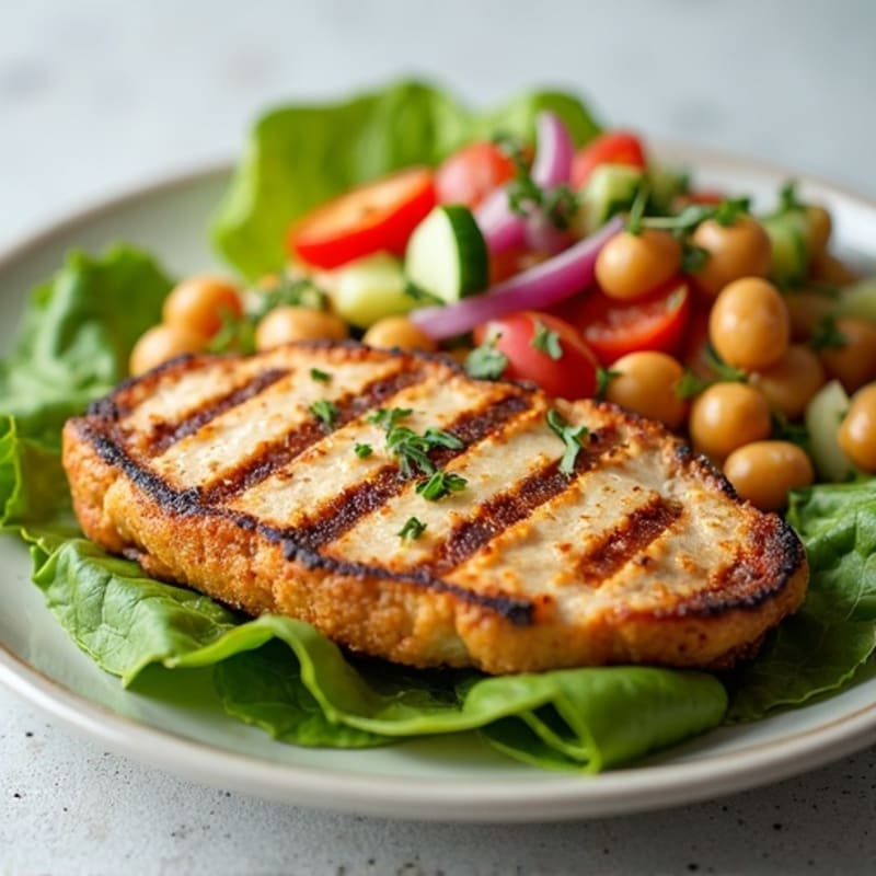 Grilled Turkey Breast with Crunchy Chickpea Salad