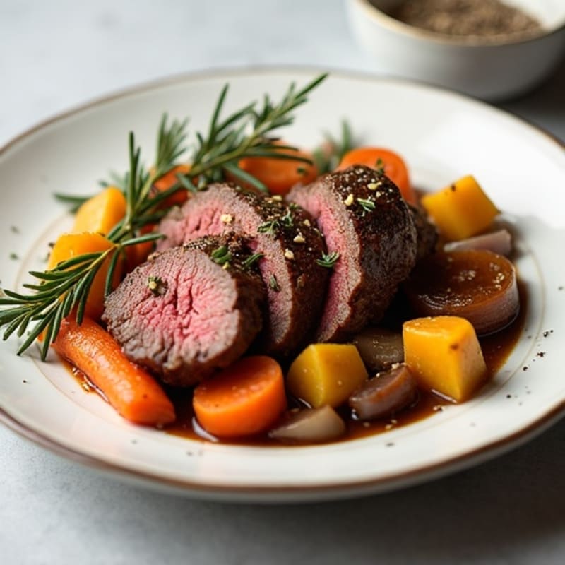 Herb-Roasted Beef with Tender Root Vegetables