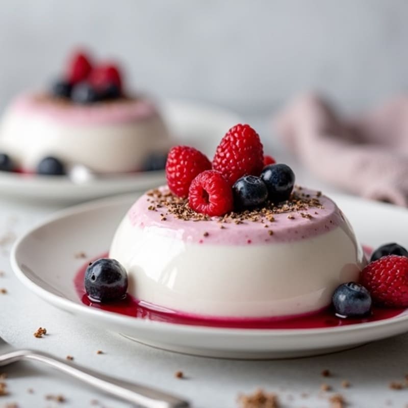 Silky Greek Yogurt Protein Mousse with Mixed Berries