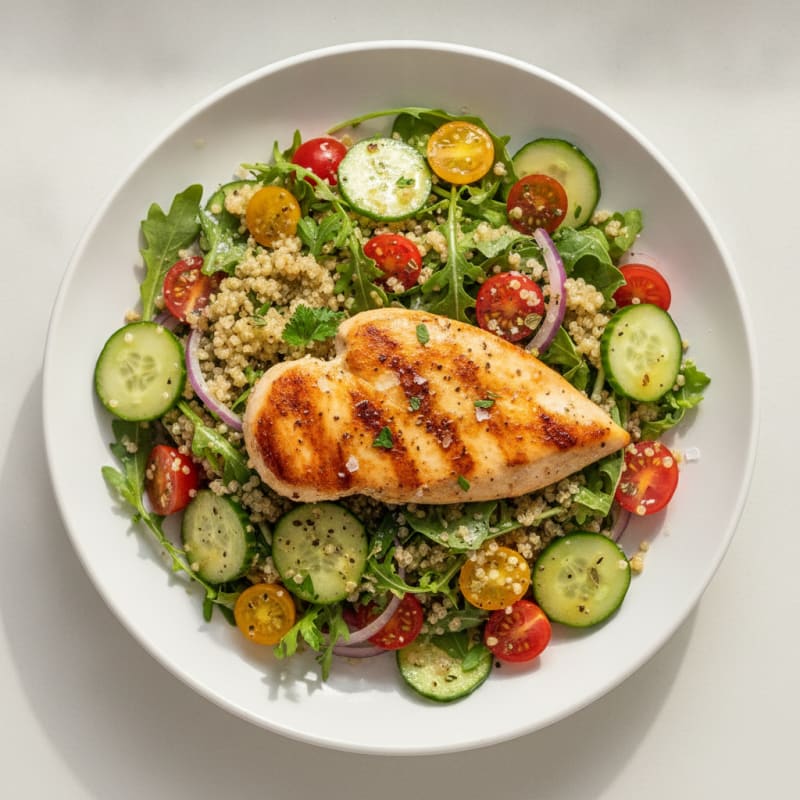 Lemon Herb Chicken and Quinoa Salad
