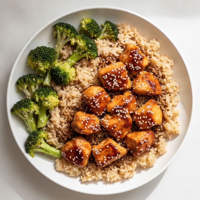 Teriyaki Glazed Chicken with Sesame Rice