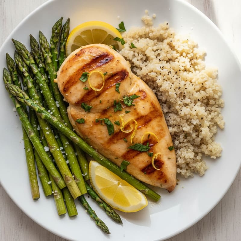 Lemon Herb Chicken with Roasted Asparagus
