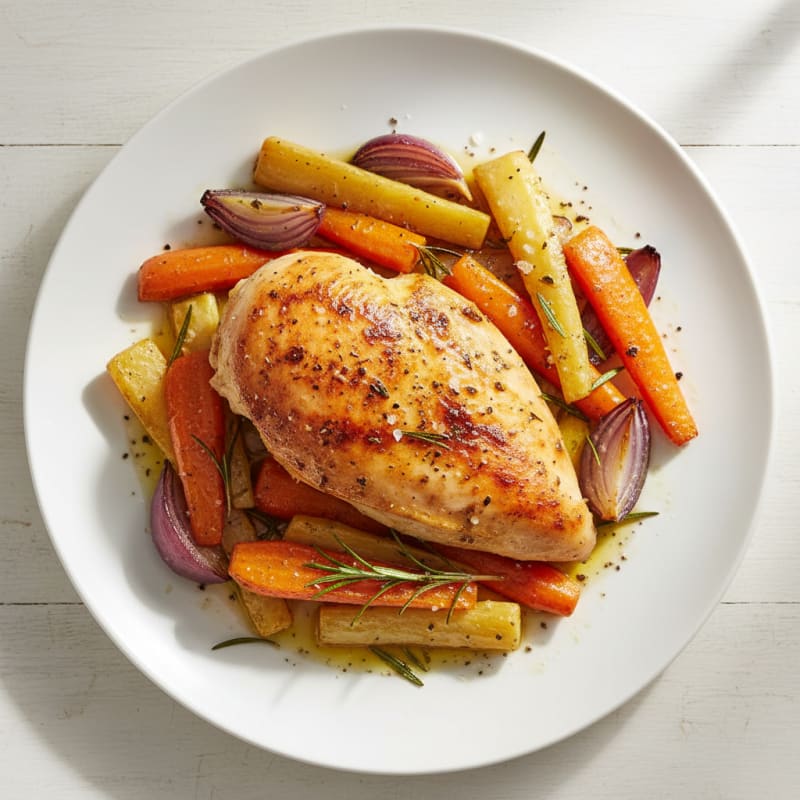 Herb-Roasted Chicken with Caramelized Root Vegetables