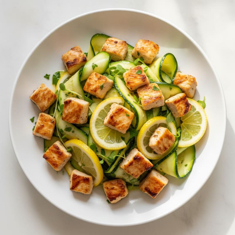 Grilled Chicken Zucchini Salad