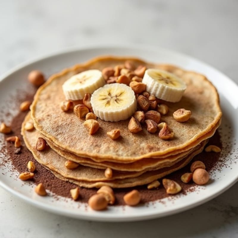 Protein-Packed Banana Chocolate Hazelnut Crepes