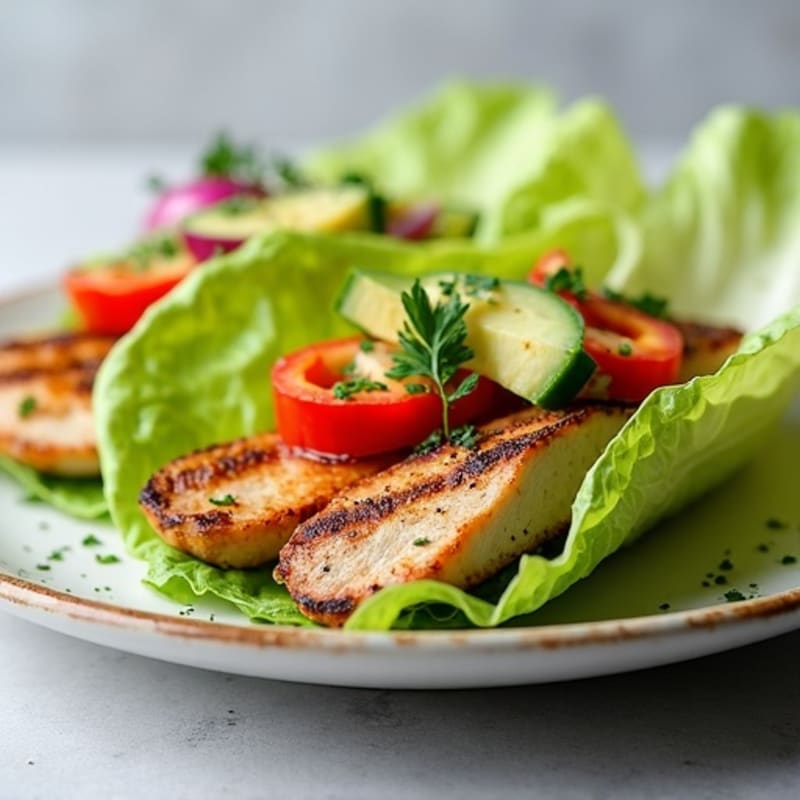 Grilled Turkey and Veggie Lettuce Wraps