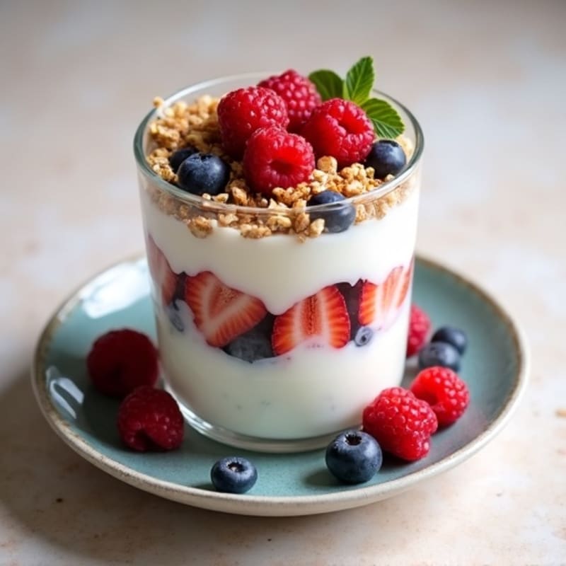 Creamy Greek Yogurt Protein Parfait with Mixed Berries