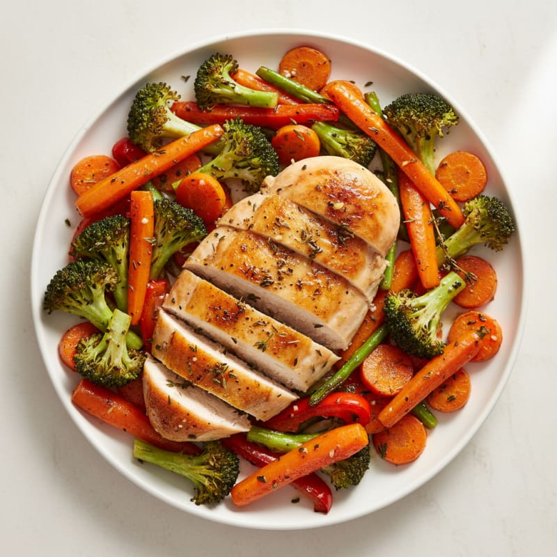 Herb-Roasted Chicken with Roasted Vegetables