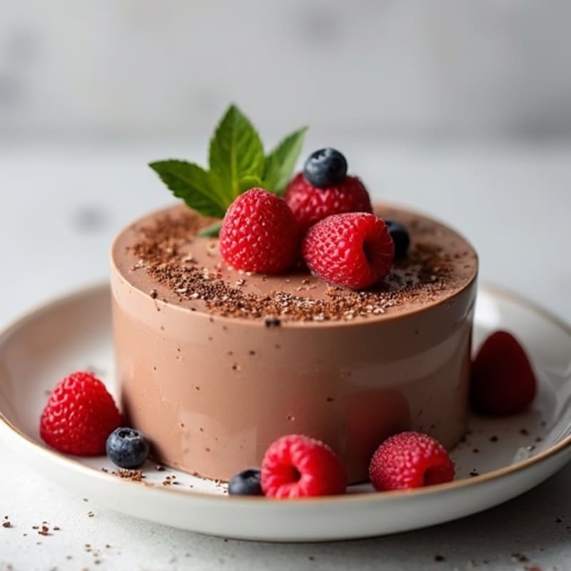Chocolate Protein Mousse with Silken Tofu and Chia Seeds