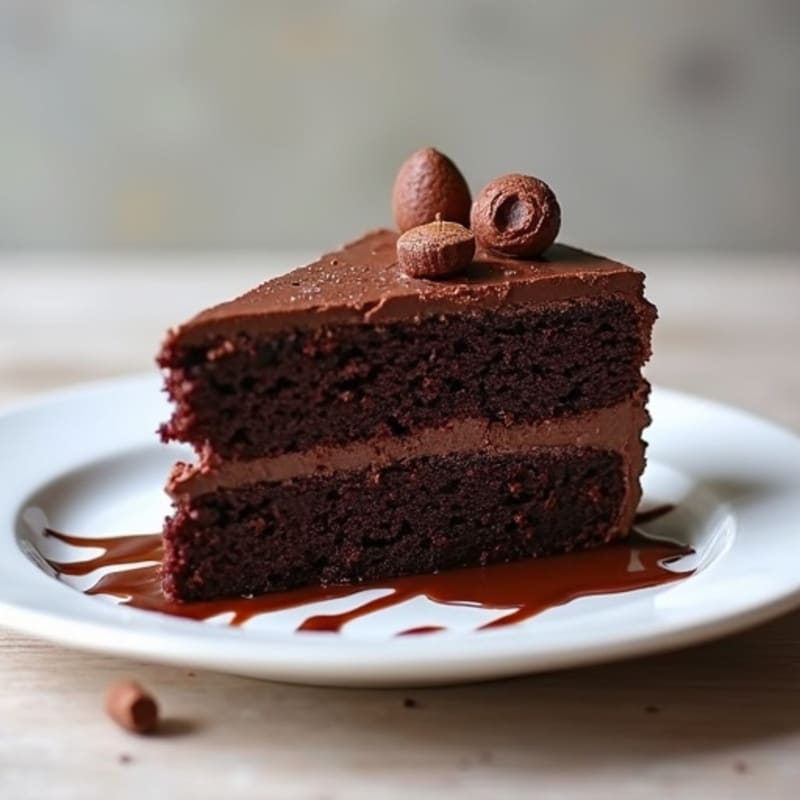 Silky Dark Chocolate Protein Cake