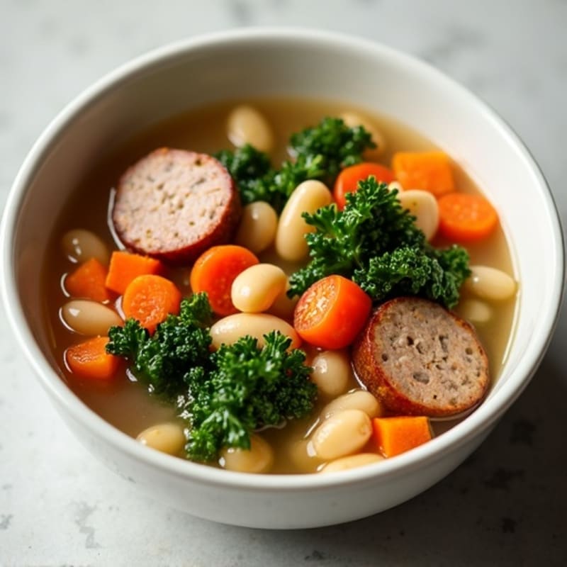 Hearty White Bean Turkey Sausage Kale Soup