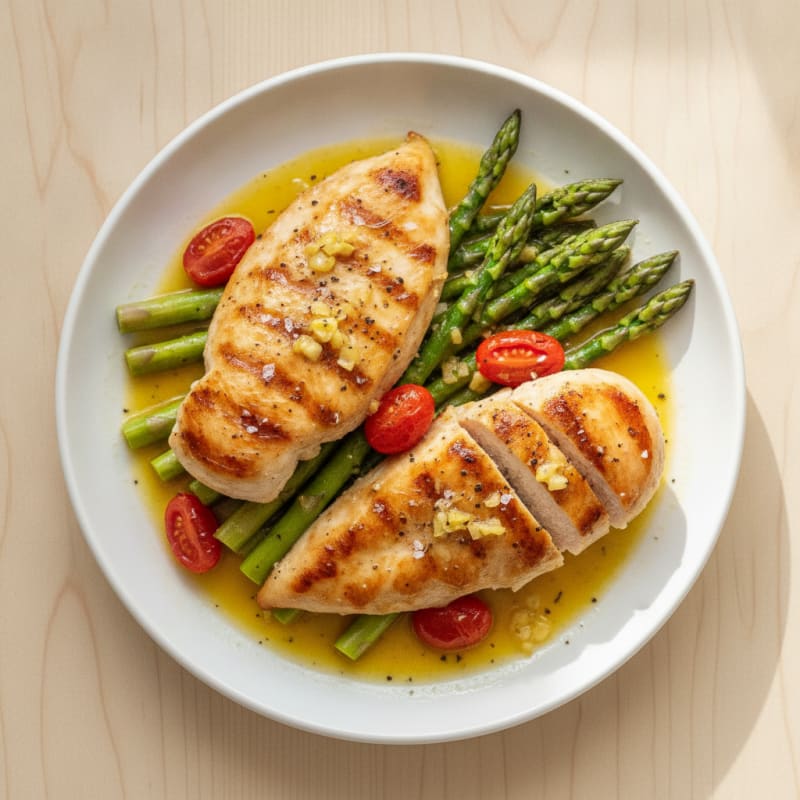 Speedy Lemon Herb Chicken with Asparagus