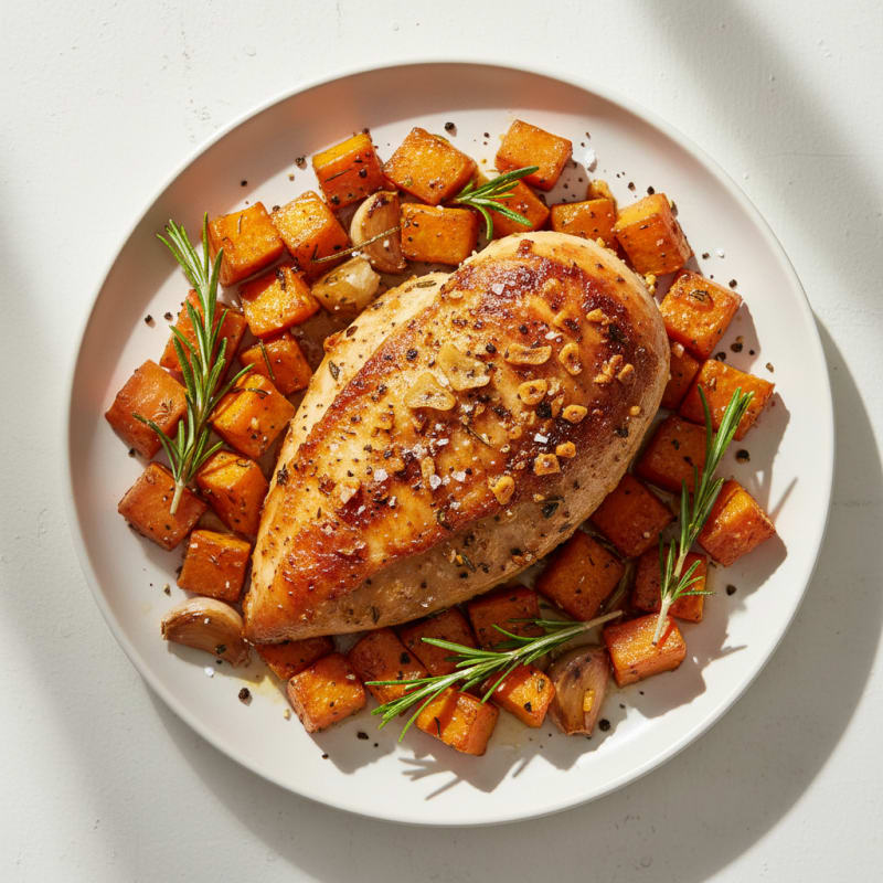 Garlic Herb Roasted Chicken with Root Vegetables