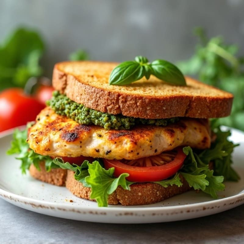 Grilled Chicken Pesto Sandwich
