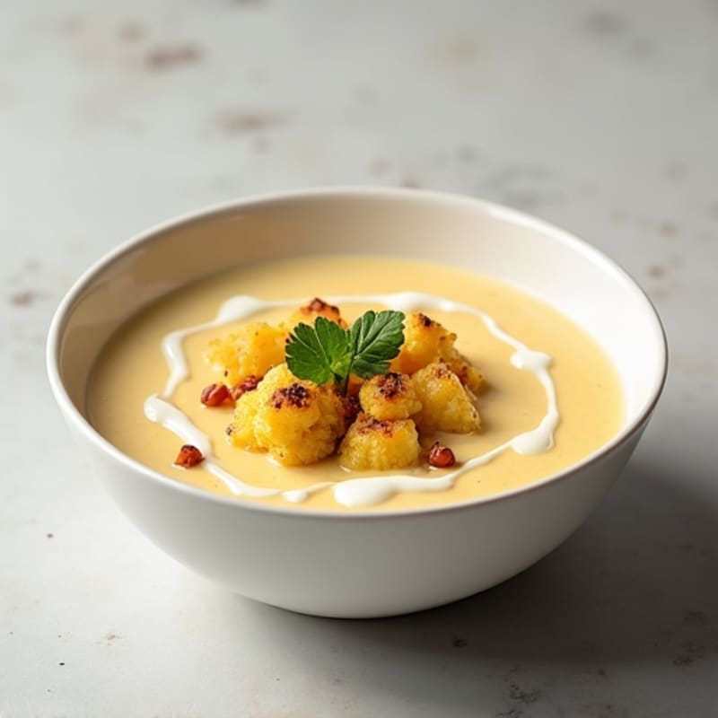 Creamy Roasted Potato Cauliflower Soup