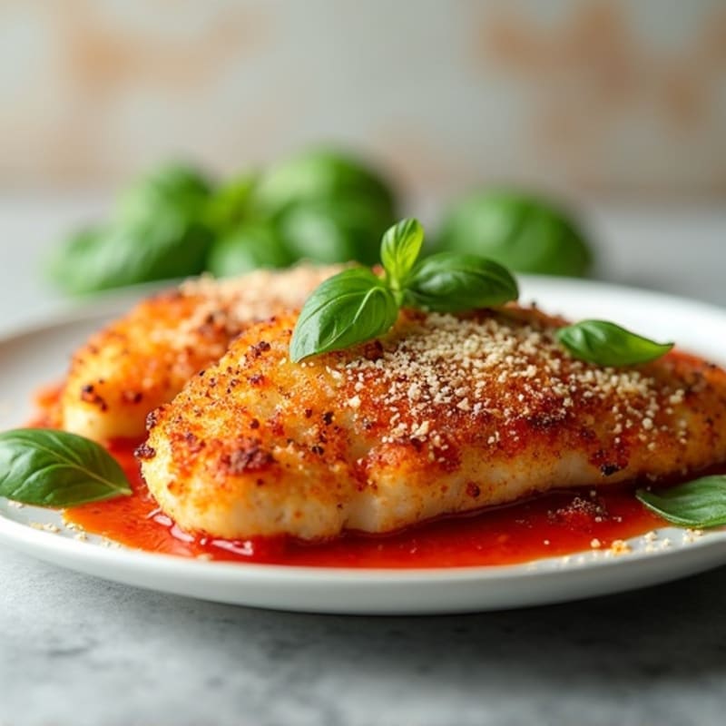 Crispy Baked Chicken Parmesan with Fresh Herbs