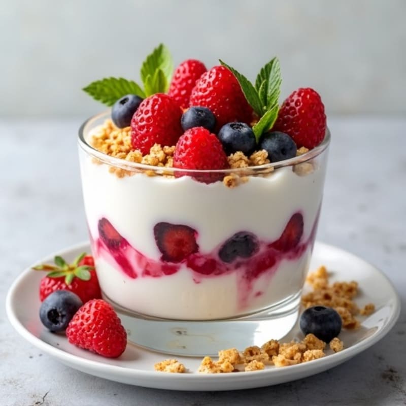 Greek Yogurt and Mixed Berry Protein Parfait
