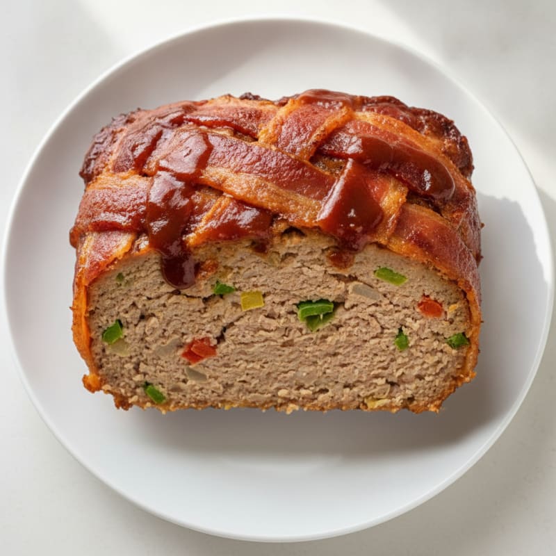 BBQ Bacon-Wrapped Meatloaf with Glaze