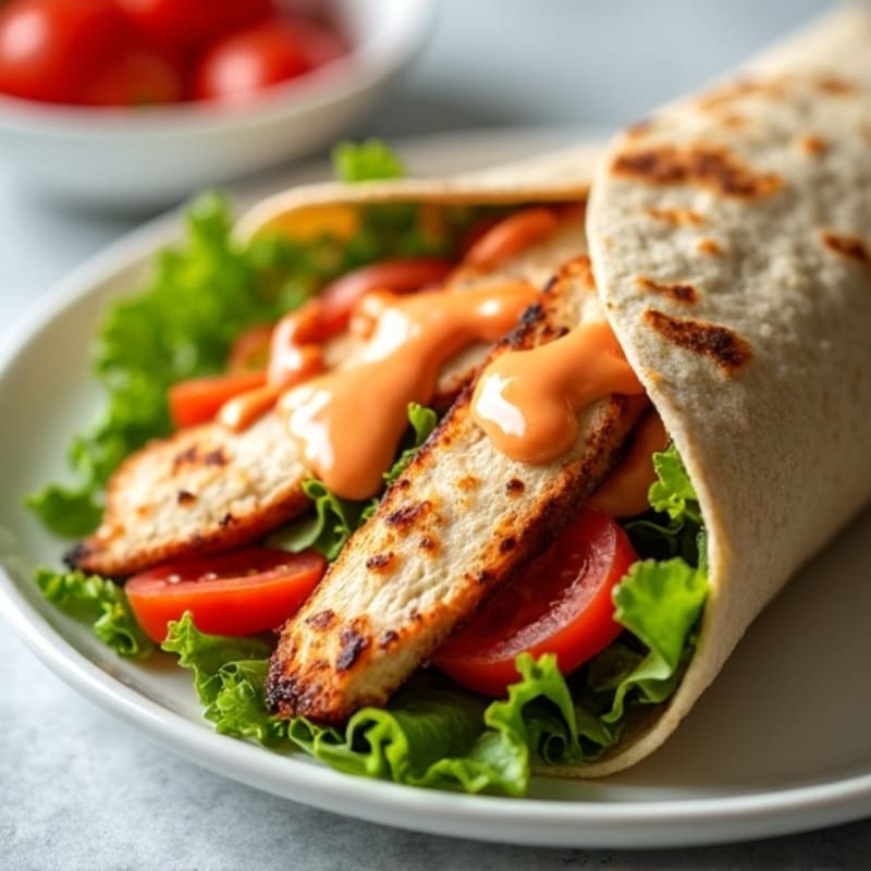 Healthy Buffalo Ranch Chicken Wrap